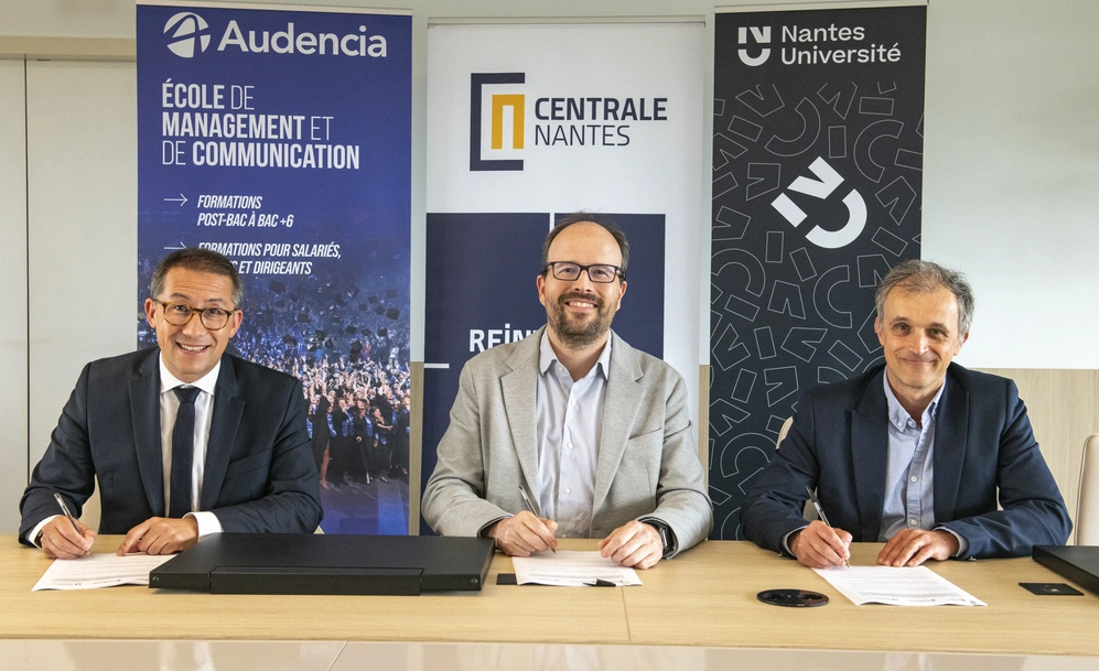Signature incubateur Centrale Nantes Audencia Nantes Université